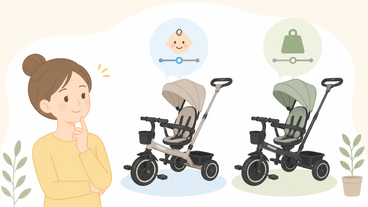 BTM三輪車5in1と7in1の違いは？機能と選び方をやさしく比較